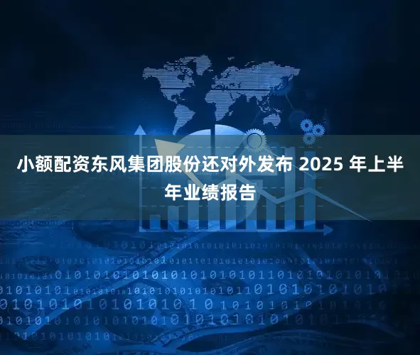 小额配资东风集团股份还对外发布 2025 年上半年业绩报告